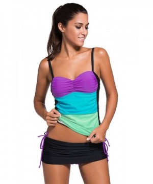 Sexybody Colorblock Skirtini Swimsuits Swimwear