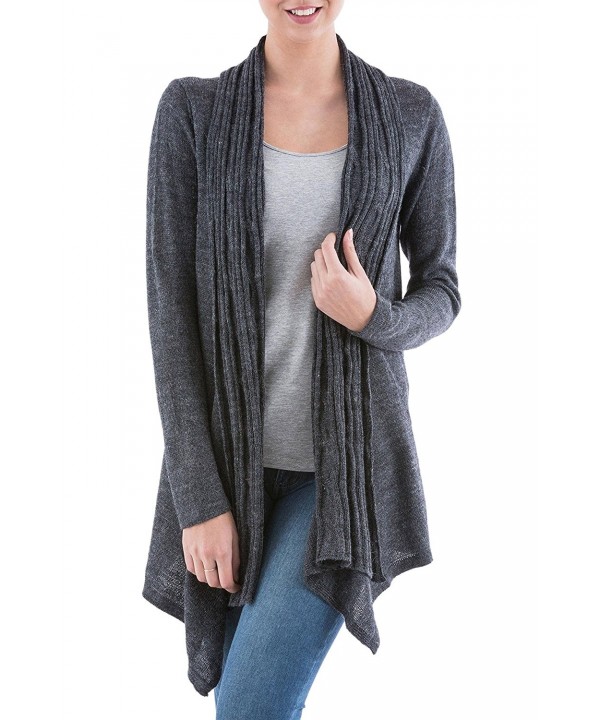 NOVICA Sleeves Cardigan Sweater Waterfall