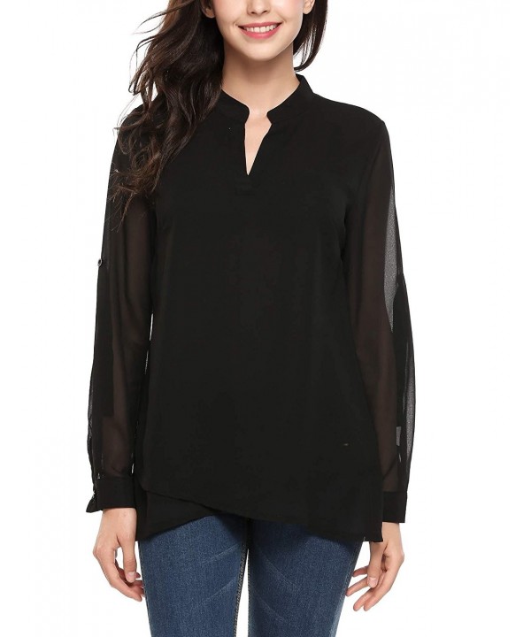 Zeagoo Casual Blouse Shirts Asymmetrical