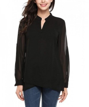 Zeagoo Casual Blouse Shirts Asymmetrical