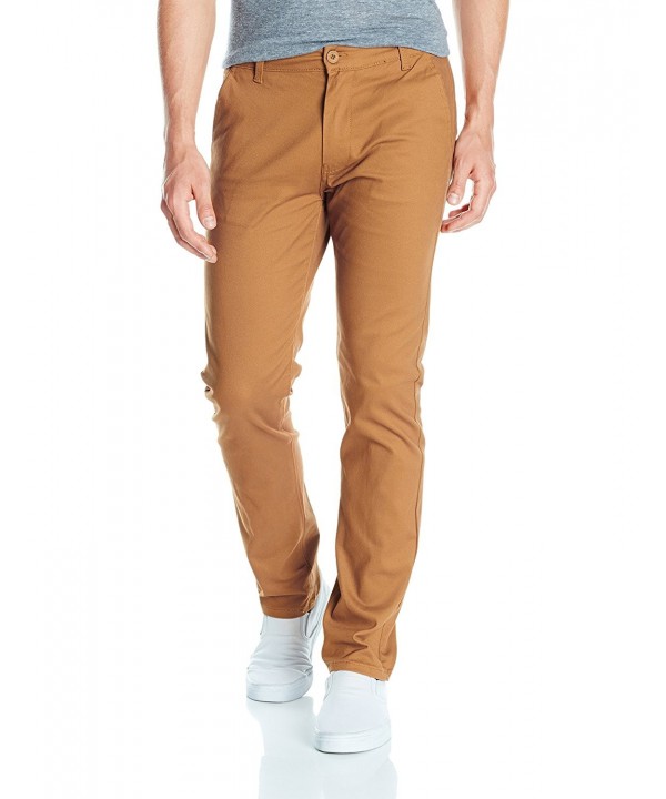 Men's Flex Stretch Basic Long Chino Pants - Caramel(new) - C417XDAIU2C