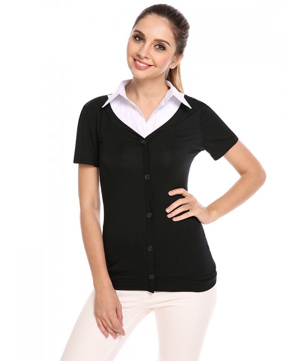 Zeagoo Womens Casual Button T Shirt