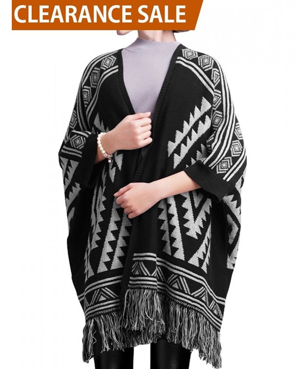 DELUXSEY Womens Aztec Cardigans Cardigan