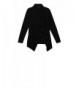 Bobeau 22332355S BLACK L Asymmetrical Sweater Cardigan