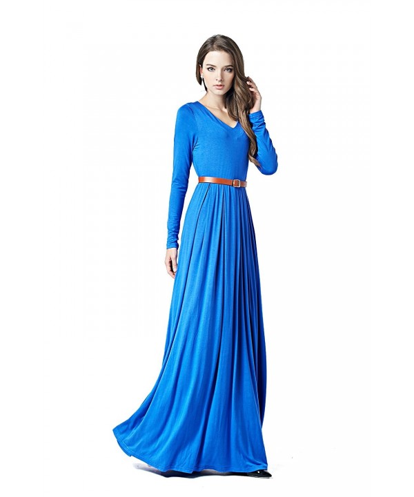 Long Elegant Cocktail Evening Blue