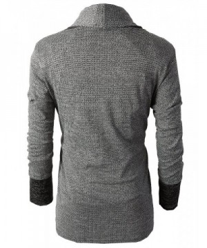 Mens Fashion Slim Fit Open Front Long Sleeve Shawl Collar Pullover ...