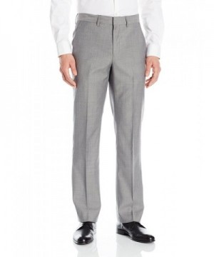 Men's Wool Rich Silver Herringbone Suit Separate Pant - Silver ...