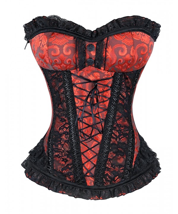 Killreal Strapless Burlesque Brocade Bustier