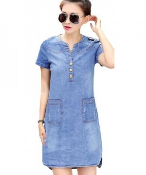 Youhan Womens Vintage Fitted Blue
