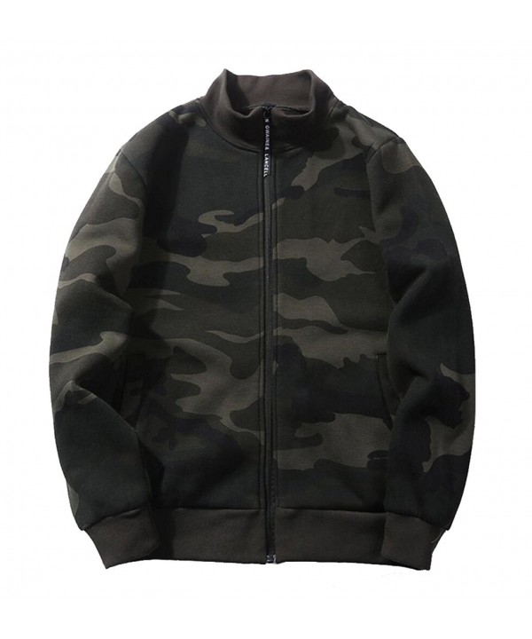 Mens Camo Full Sweatshirts Green