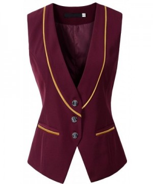 Vocni V Neck Buttoned Business Waistcoat