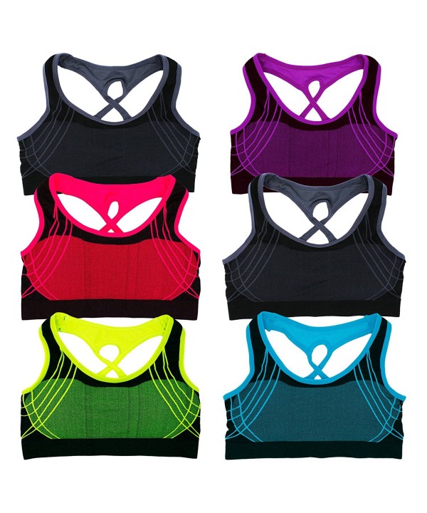 Capricia Seamless Racerback Wireless Workout - Black- Neon Green- Pink ...