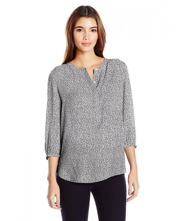 NYDJ Womens Sleeve Crosshatch Terrace