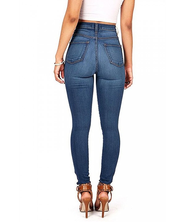 Reveal Women's Classic High Waist Skinny Denim Jeans - Medium Stone ...