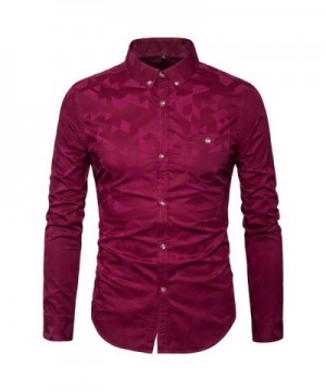 MUSE FATH Printed Men Cotton Shirt Wine