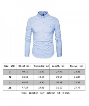 Mens Printed Casual Button Down Shirt-Cotton Long Sleeve Regular Fit ...