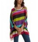 Womens Shoulder Batwing Sleeve multicolor