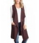 BLENCOT Lightweight Sleeveless Cardigan Pockets Coffee