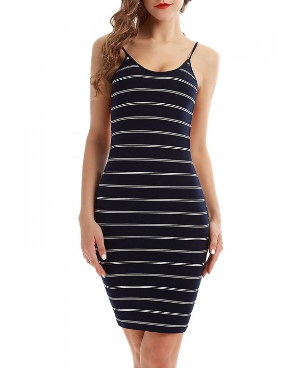 Vin Spaghetti Stripes Backless Bodycon