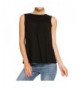 Zeagoo Splicing Sleeveless Blouses Pleated