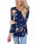 FARYSAYS Womens Casual Floral Sleeve