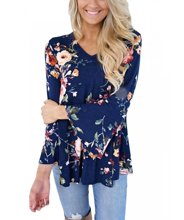 FARYSAYS Womens Casual Floral Sleeve