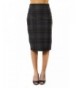 Jules Leopold Womens Plaid Pencil