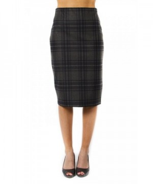 Jules Leopold Womens Plaid Pencil