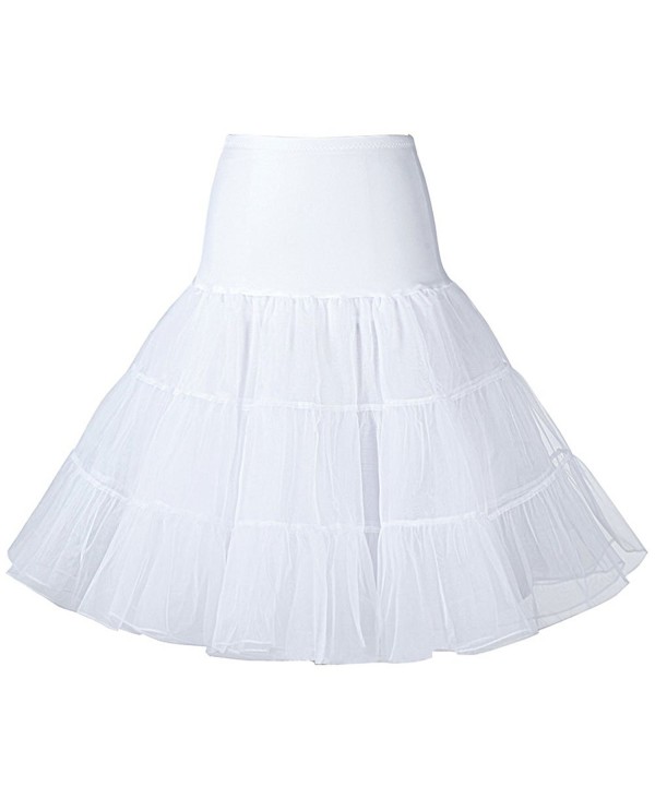 Women's 50s Vintage Petticoat Skirts Crinoline Tutu Underskirts - White ...