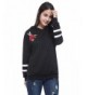 Fancyqube Womens Embroidered Sweatshirt Pullover