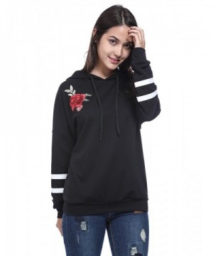 Fancyqube Womens Embroidered Sweatshirt Pullover