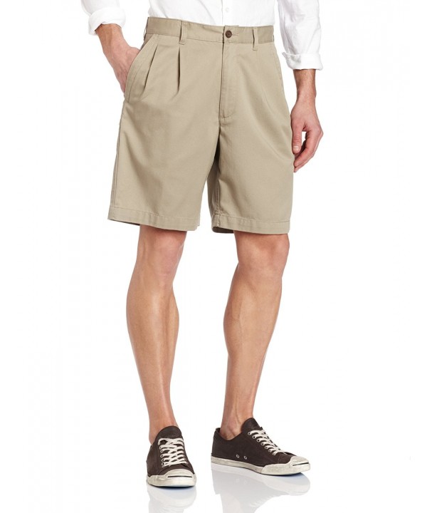 Men's Eco-Start Classic Pleat Twill Short - Aluminum - CO11BQXKAP1