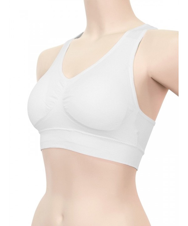 Sofra Womens Seamless Racerback Padded