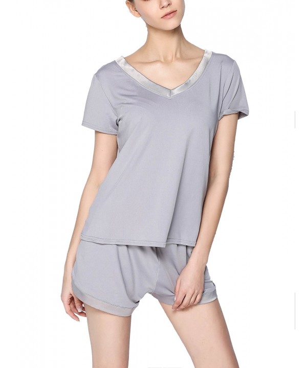 GUANYY Womens V Neck Sleepwear Sleeve