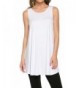 Womens Rayon Span Tunic Solid White