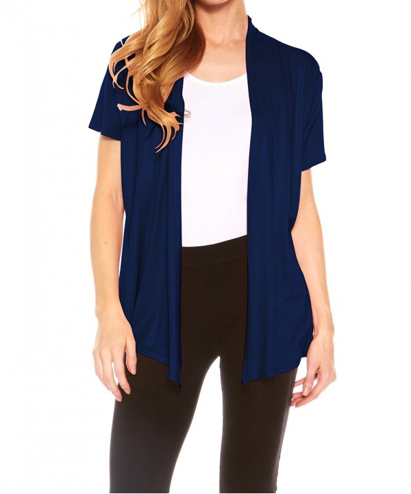 Velucci Womens Sleeve Draped Cardigan