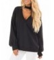 JOYMODE Sleeve V Neck Polyester Sweatshirts