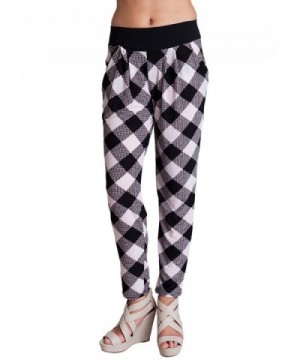 Ladies Checkered Graphic Banded Lounge