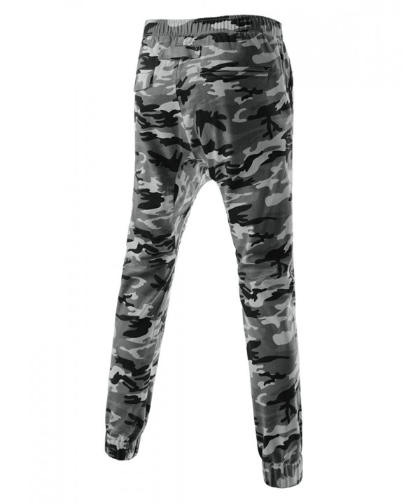 (TLP50) Urbane Semi Baggy Style Drawstring Sports Camouflage Jogger ...