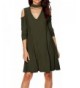 Hibluco Womens Shoulder T shirt Dresses