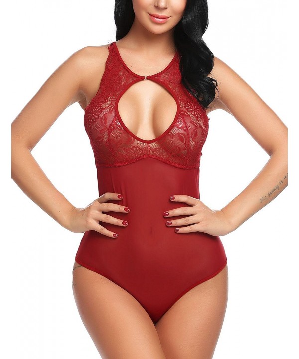 ADOME Plunging Lingerie Babydoll Bodysuit
