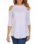 Aceshin Womens Shoulder Blouses Tshirts