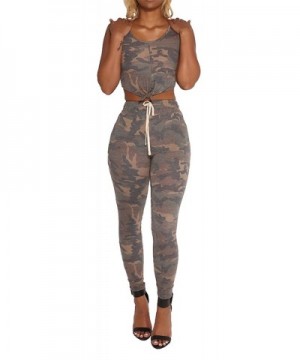 Sleeveless Camouflage Bodycon Jumpsuit Sportswear