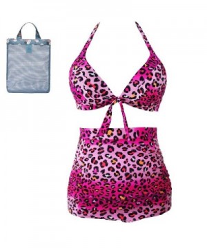 Pyramid Womens Two piece Swimsuit Leopard