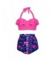 PZZ Flouncing Vintage Printed Beachwear