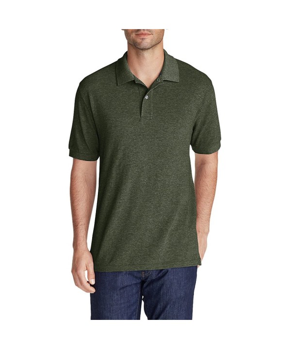 Men's Field Short-Sleeve Polo Shirt - Htr Green (Green) - C512J2FDEOJ