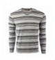 FADED STRIPED V NECK SWEATER large