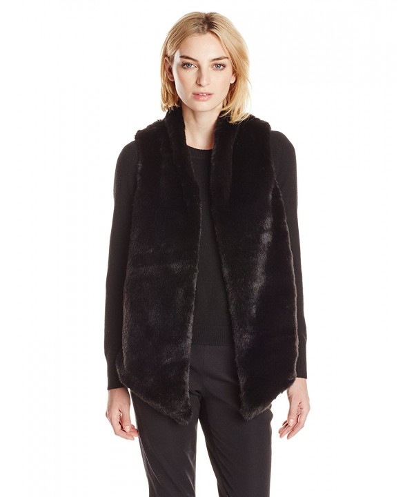 Women's Kya Fur Vest - Black - C2125YPOAVB