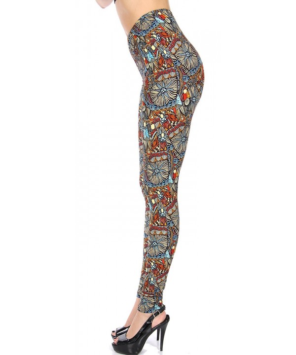 SERENITA Premium Printed Leggings Abstract