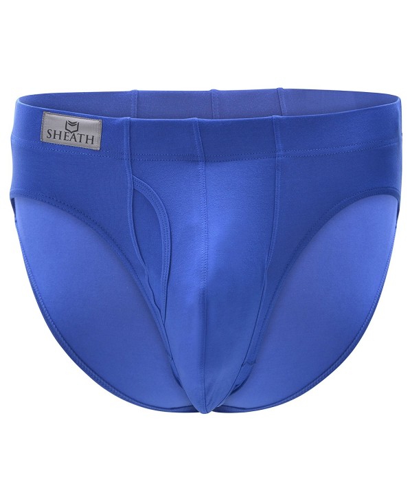 Sheath Mens Brief Underwear - Dual Pouch With Fly - Blue - CY186KA2R5L